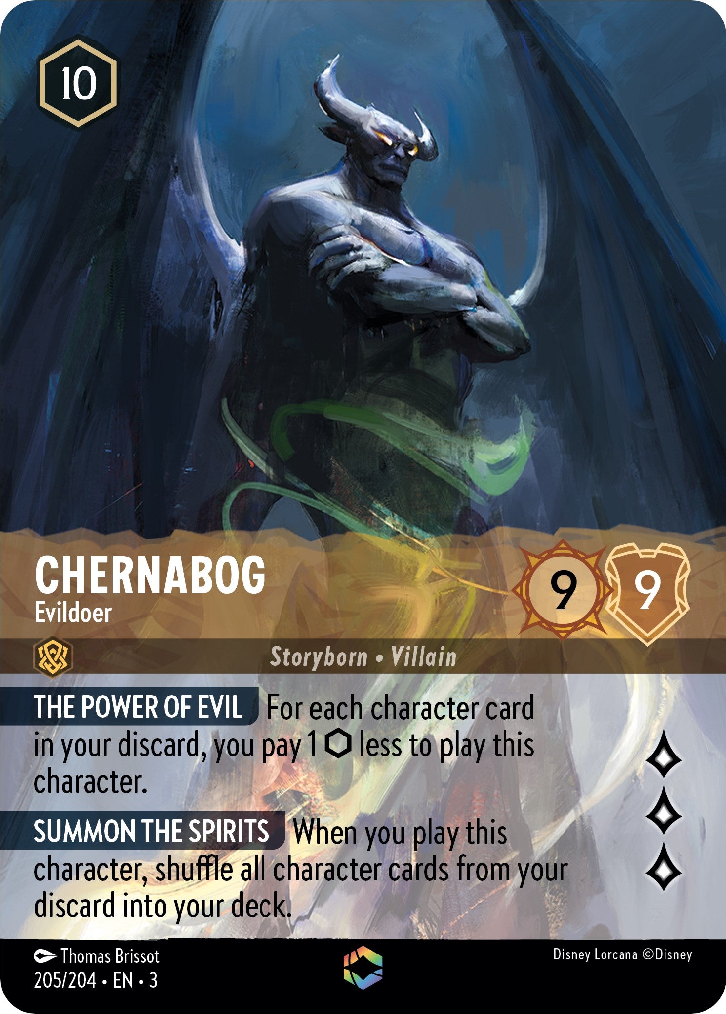 Chernabog - Evildoer (Alternate Art) (205/204) [Into the Inklands] | Deep Dive Games St. Marys