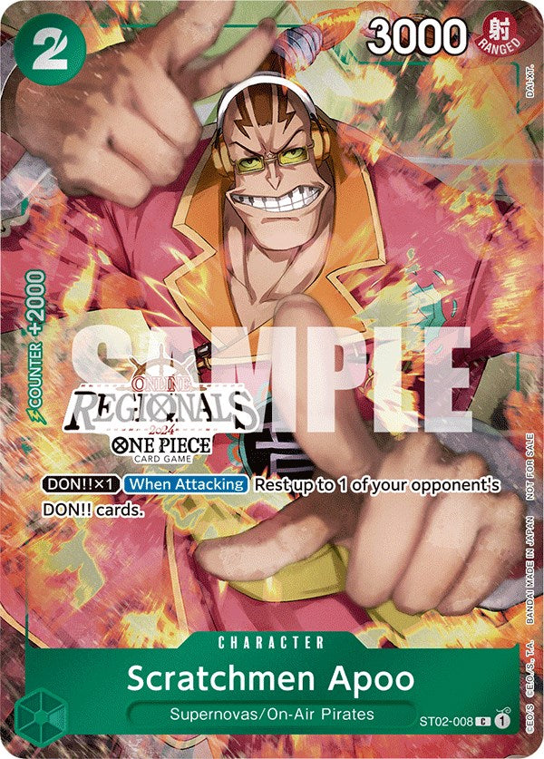 Scratchmen Apoo (Online Regional 2024) [Participant] [One Piece Promotion Cards] | Deep Dive Games St. Marys