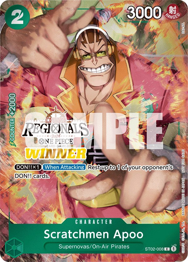 Scratchmen Apoo (Online Regional 2024) [Winner] [One Piece Promotion Cards] | Deep Dive Games St. Marys