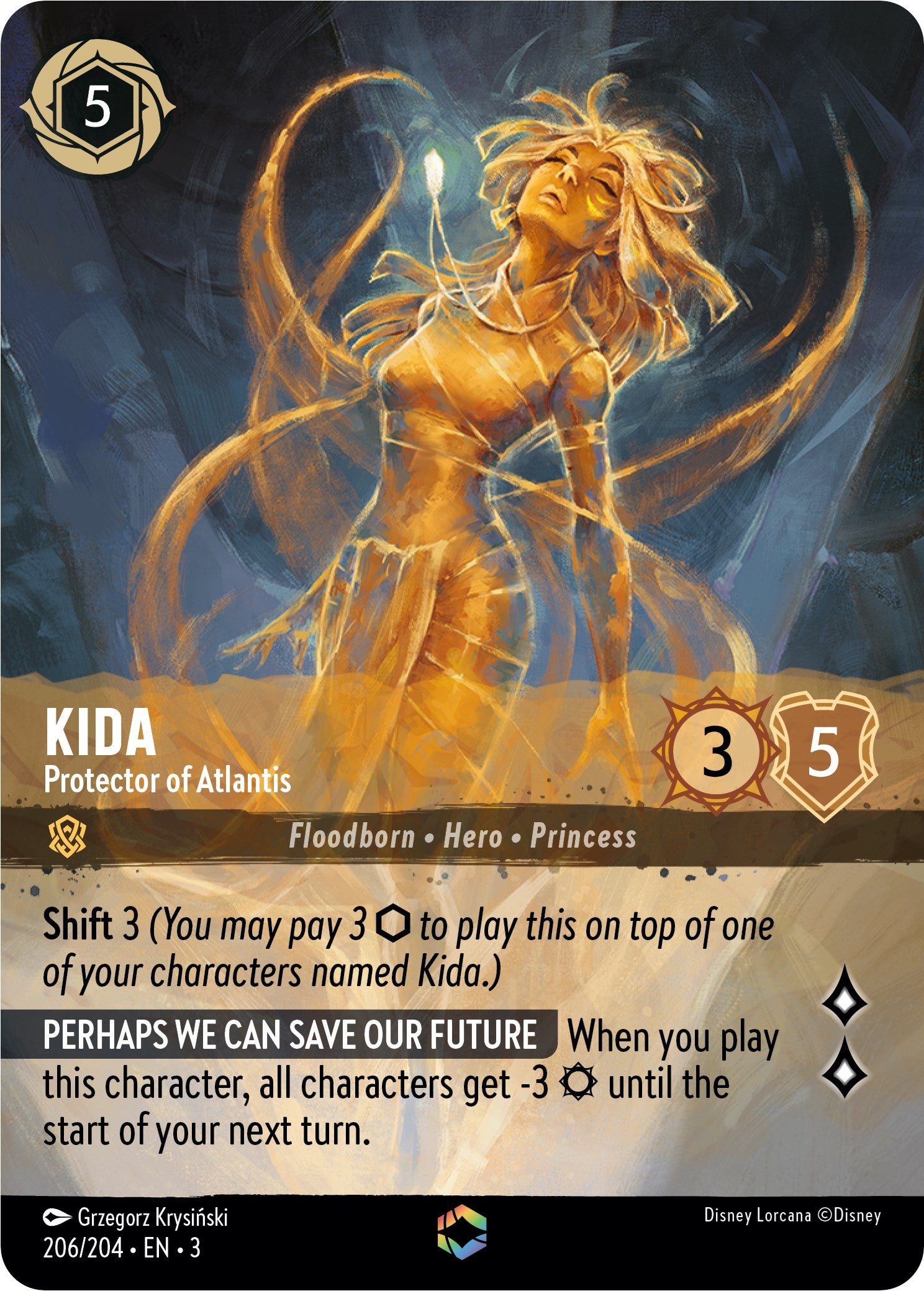 Kida - Protector of Atlantis (Alternate Art) (206/204) [Into the Inklands] | Deep Dive Games St. Marys