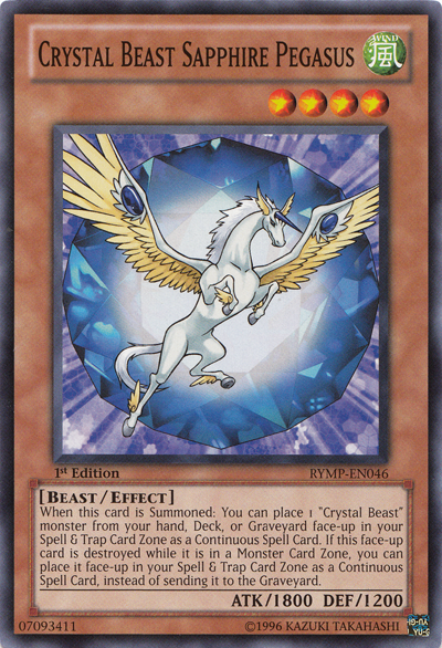 Crystal Beast Sapphire Pegasus [RYMP-EN046] Common | Deep Dive Games St. Marys