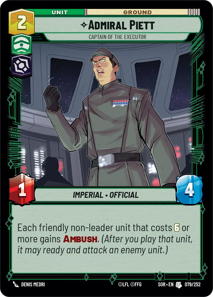 Admiral Piett - Captain of the Executor (079/252) [Spark of Rebellion] | Deep Dive Games St. Marys
