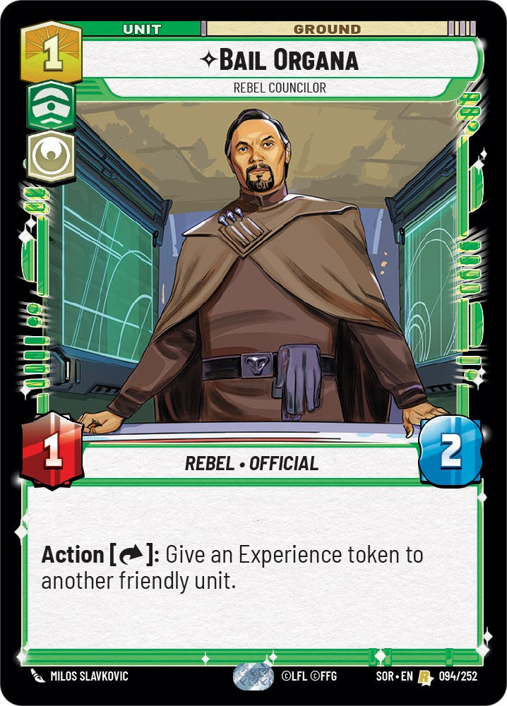 Bail Organa - Rebel Councilor (094/252) [Spark of Rebellion] | Deep Dive Games St. Marys