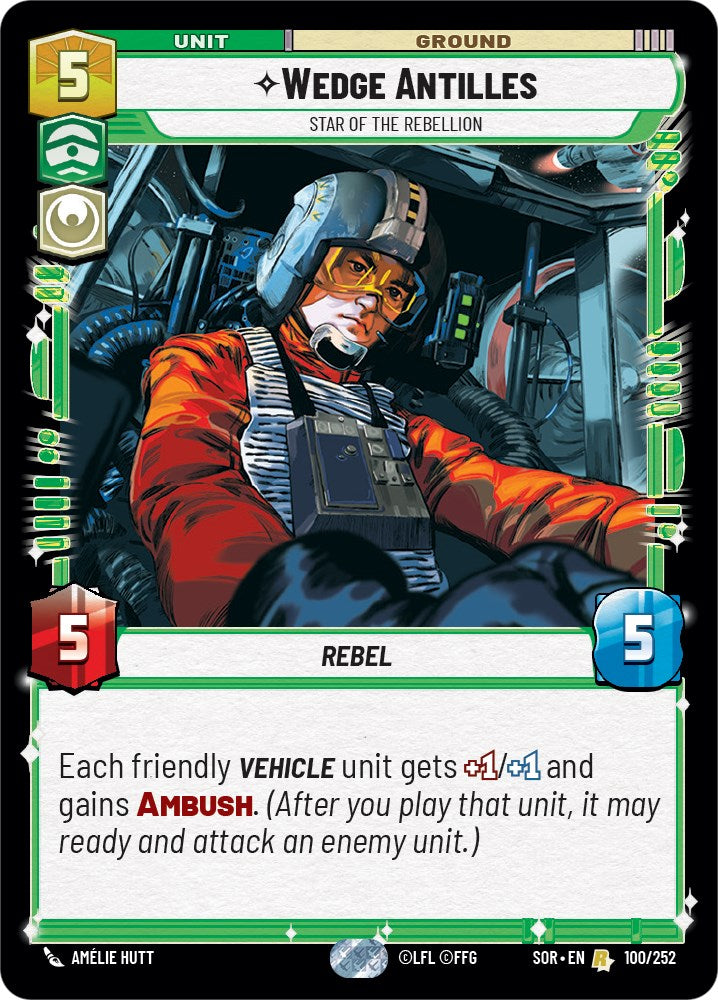 Wedge Antilles - Star of the Rebellion (100/252) [Spark of Rebellion] | Deep Dive Games St. Marys