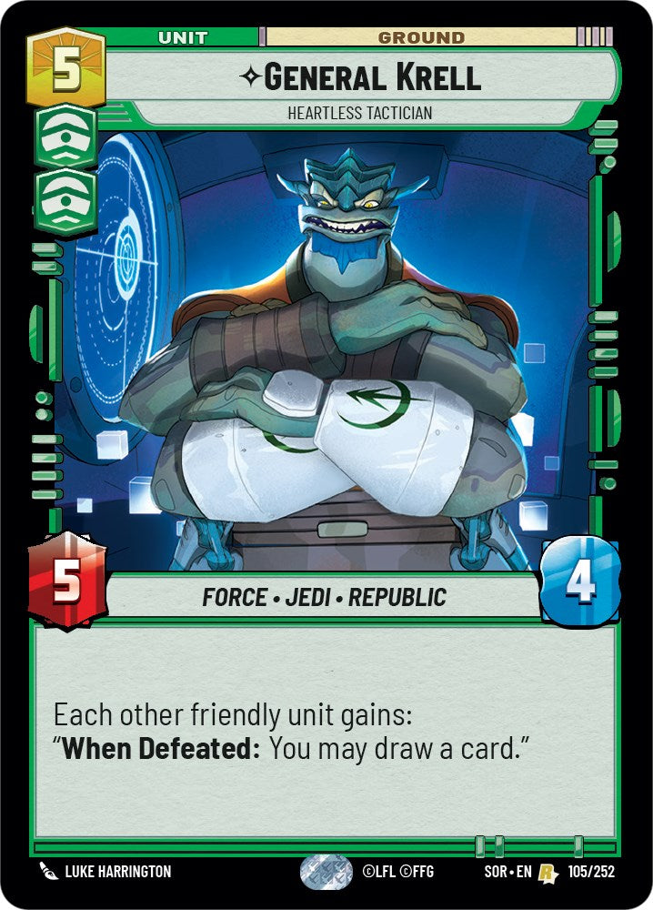 General Krell - Heartless Tactician (105/252) [Spark of Rebellion] | Deep Dive Games St. Marys