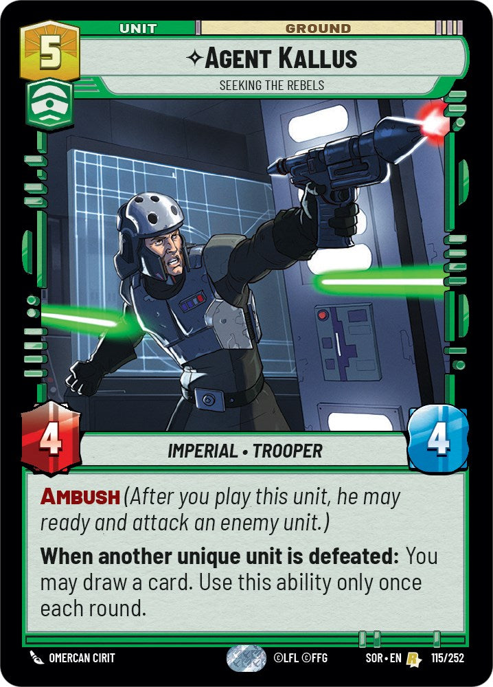 Agent Kallus - Seeking the Rebels (115/252) [Spark of Rebellion] | Deep Dive Games St. Marys