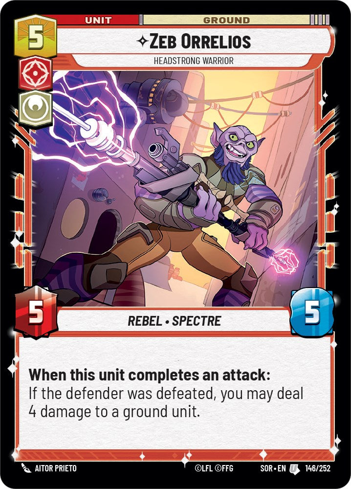 Zeb Orrelios - Headstrong Warrior (146/252) [Spark of Rebellion] | Deep Dive Games St. Marys