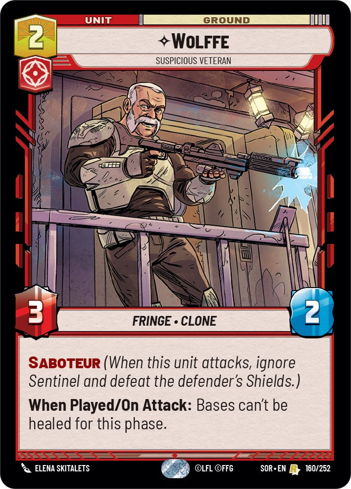 Wolffe - Suspicious Veteran (160/252) [Spark of Rebellion] | Deep Dive Games St. Marys