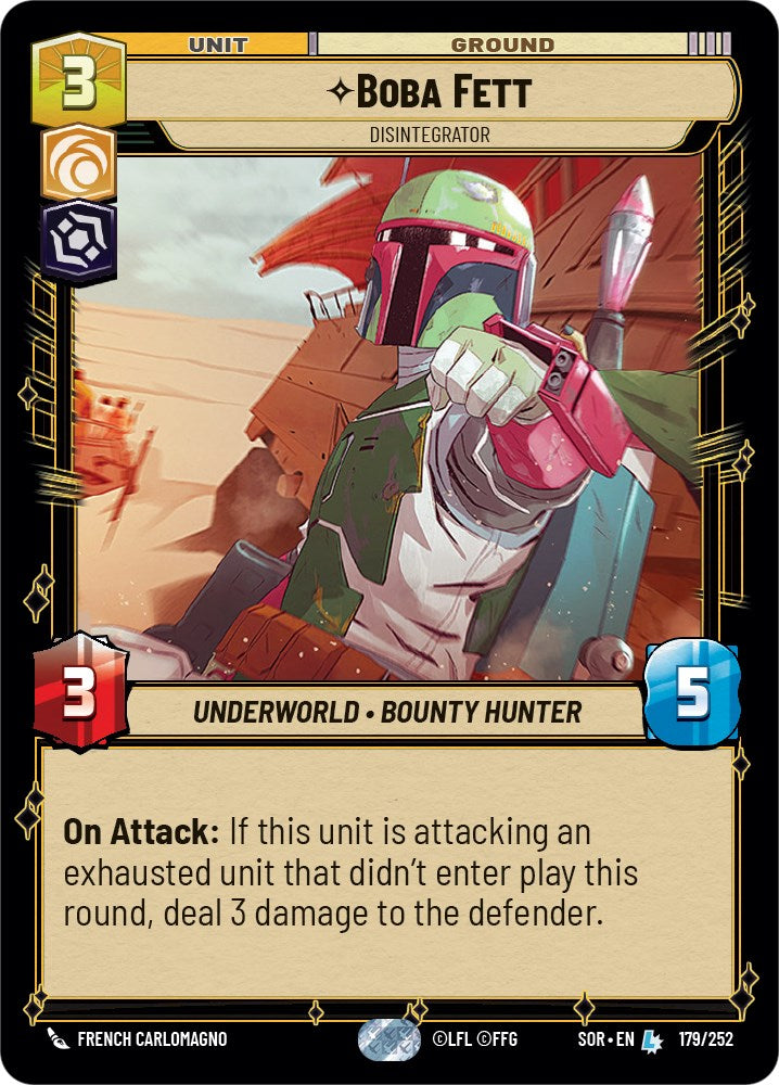Boba Fett - Disintegrator (179/252) [Spark of Rebellion] | Deep Dive Games St. Marys