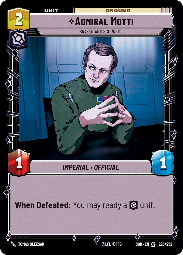 Admiral Motti - Brazen and Scornful (226/252) [Spark of Rebellion] | Deep Dive Games St. Marys