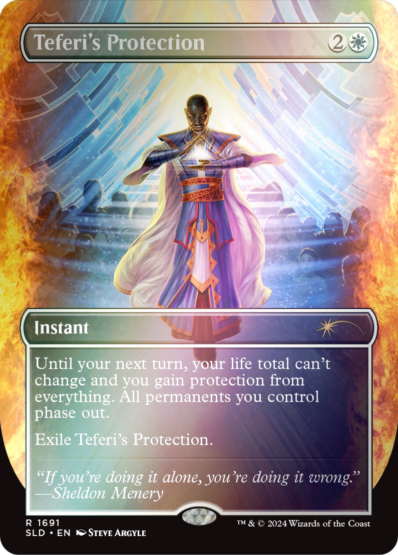 Teferi's Protection (1691) (Rainbow Foil) [Secret Lair Drop Series] | Deep Dive Games St. Marys