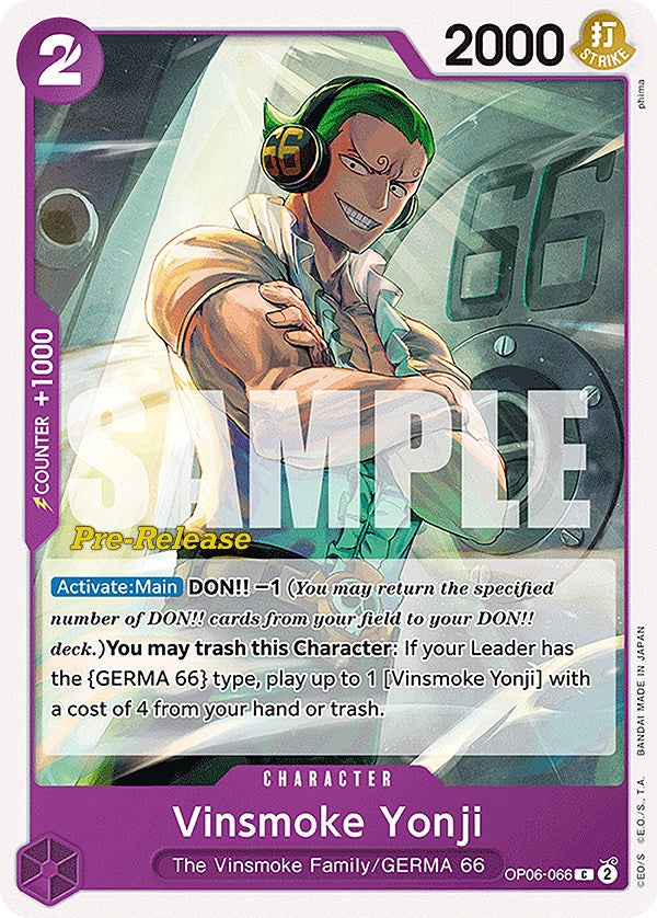 Vinsmoke Yonji [Wings of the Captain Pre-Release Cards] | Deep Dive Games St. Marys