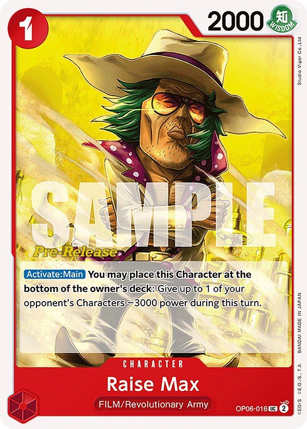 Raise Max [Wings of the Captain Pre-Release Cards] | Deep Dive Games St. Marys