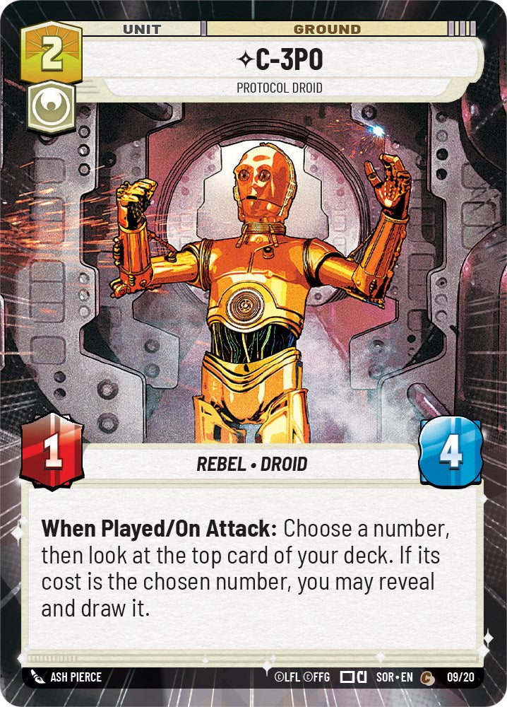 C-3PO - Protocol Droid (Hyperspace) (9/20) [Spark of Rebellion: Weekly Play] | Deep Dive Games St. Marys