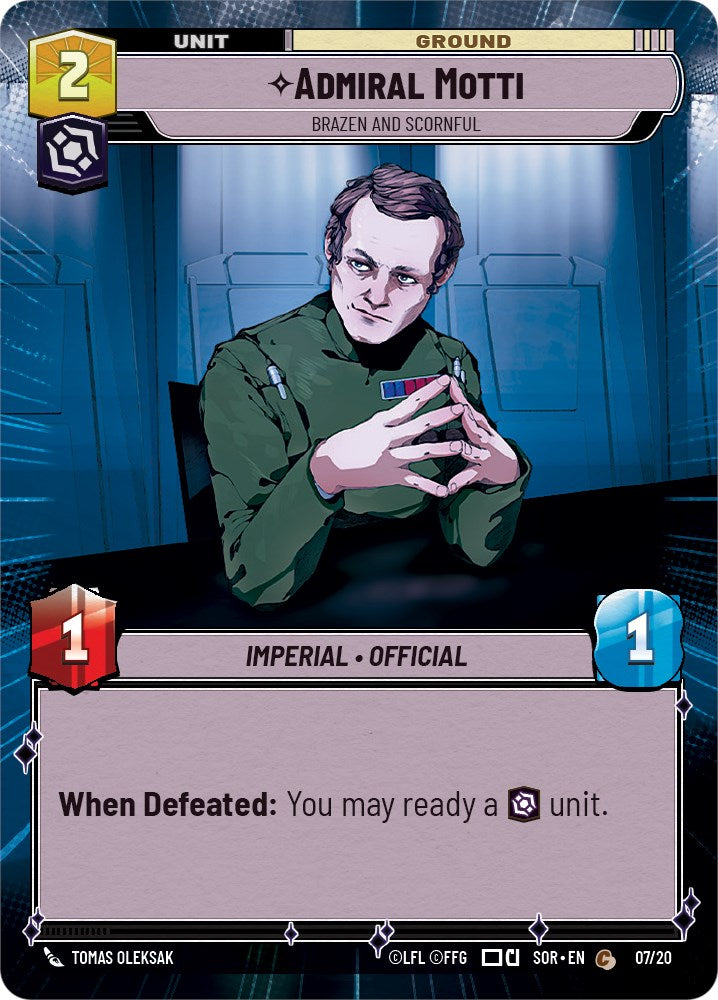 Admiral Motti - Brazen and Scornful (Hyperspace) (7/20) [Spark of Rebellion: Weekly Play] | Deep Dive Games St. Marys