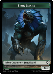 Storm Crow // Frog Lizard Double-Sided Token [Bloomburrow Commander Tokens] | Deep Dive Games St. Marys