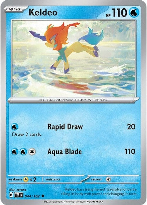 Keldeo (044/162) [Scarlet & Violet: Temporal Forces] | Deep Dive Games St. Marys