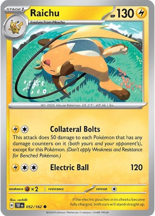 Raichu (052/162) [Scarlet & Violet: Temporal Forces] | Deep Dive Games St. Marys