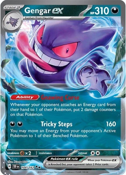 Gengar ex (104/162) [Scarlet & Violet: Temporal Forces] | Deep Dive Games St. Marys