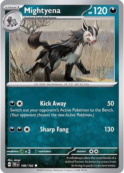 Mightyena (106/162) [Scarlet & Violet: Temporal Forces] | Deep Dive Games St. Marys