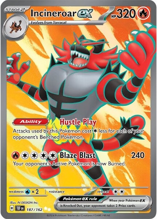 Incineroar ex (187/162) [Scarlet & Violet: Temporal Forces] | Deep Dive Games St. Marys