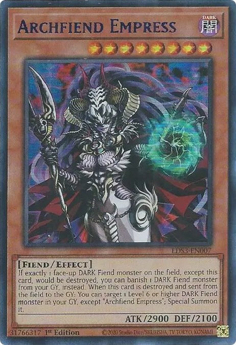 Archfiend Empress (Blue) [LDS3-EN007] Ultra Rare | Deep Dive Games St. Marys