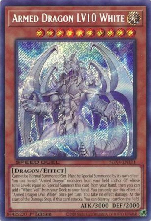 Armed Dragon LV10 White (Secret Rare) [SGX4-ENE01] Secret Rare | Deep Dive Games St. Marys