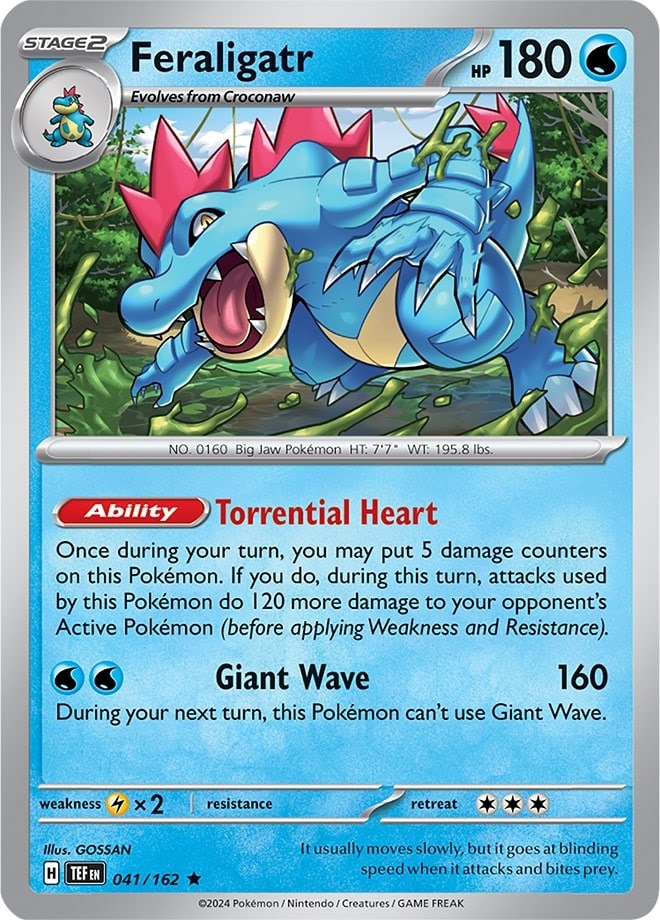 Feraligatr (041/162) (Theme Deck Exclusive) [Scarlet & Violet: Temporal Forces] | Deep Dive Games St. Marys