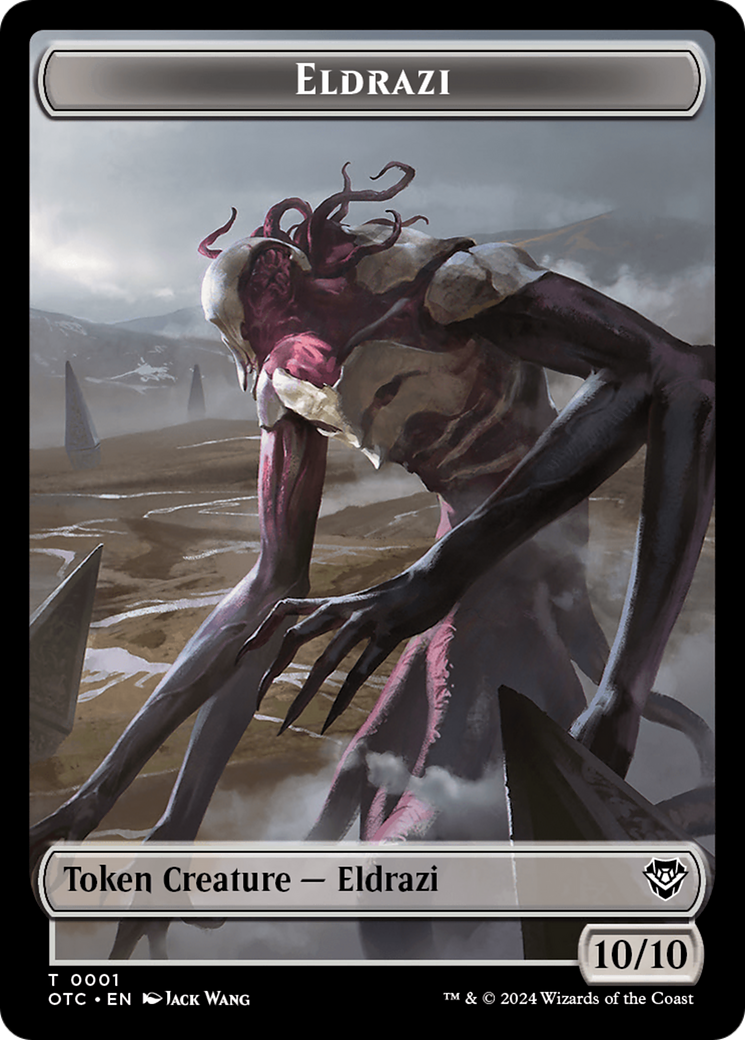 Eldrazi // Clue Double-Sided Token [Outlaws of Thunder Junction Commander Tokens] | Deep Dive Games St. Marys