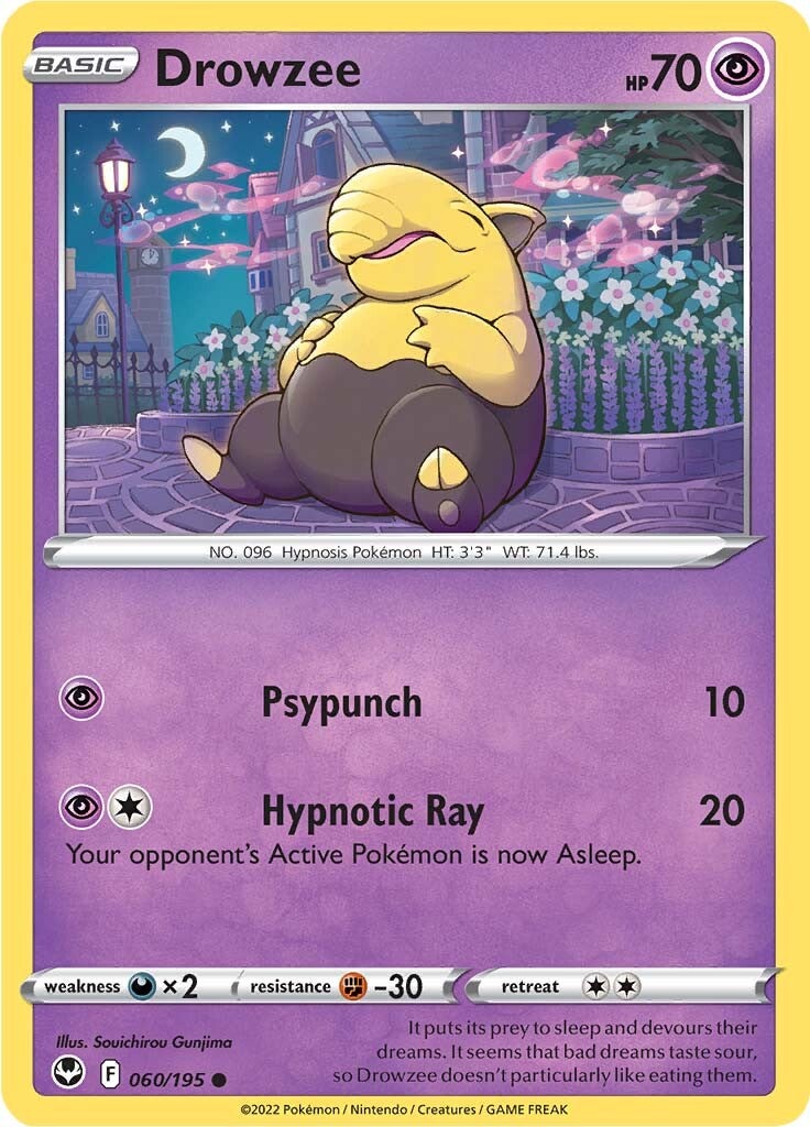 Drowzee (060/195) [Sword & Shield: Silver Tempest] | Deep Dive Games St. Marys