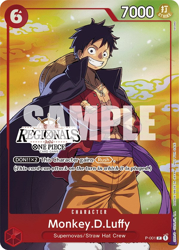 Monkey.D.Luffy (Offline Regional 2024 Vol. 2) [Participant] [One Piece Promotion Cards] | Deep Dive Games St. Marys