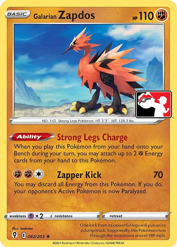 Galarian Zapdos (082/203) [Prize Pack Series One] | Deep Dive Games St. Marys