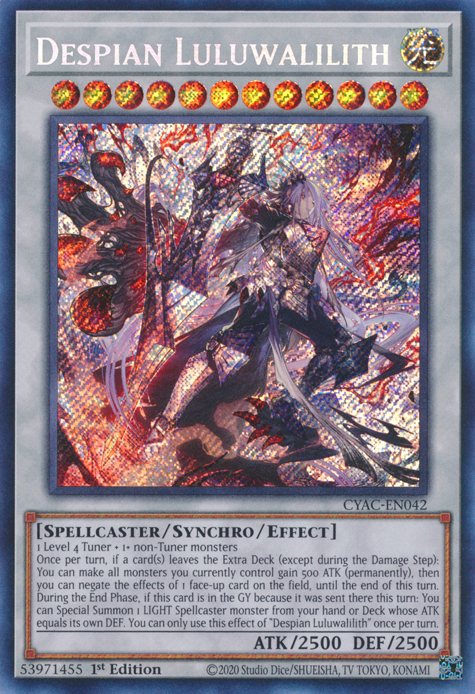 Despian Luluwalilith [CYAC-EN042] Secret Rare | Deep Dive Games St. Marys