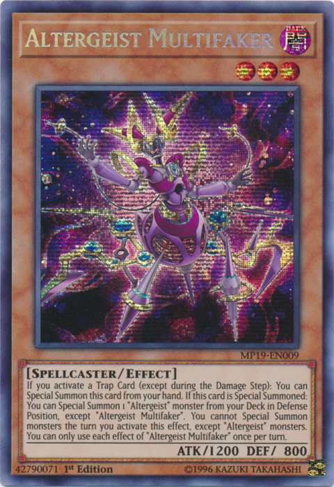 Altergeist Multifaker [MP19-EN009] Prismatic Secret Rare | Deep Dive Games St. Marys