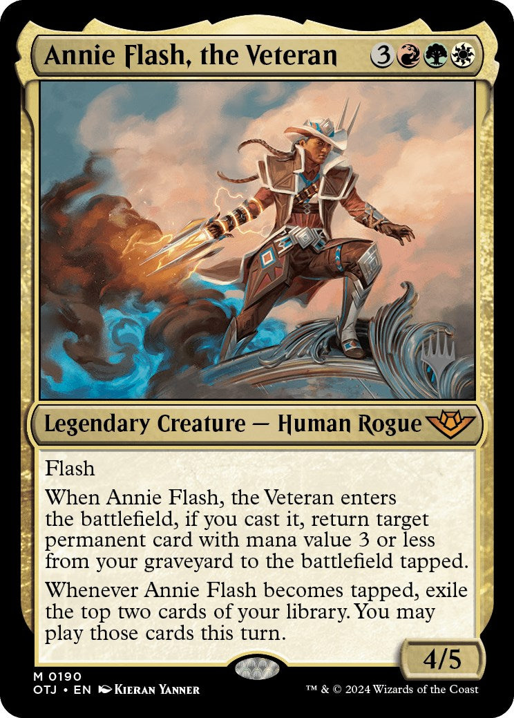 Annie Flash, the Veteran (Promo Pack) [Outlaws of Thunder Junction Promos] | Deep Dive Games St. Marys