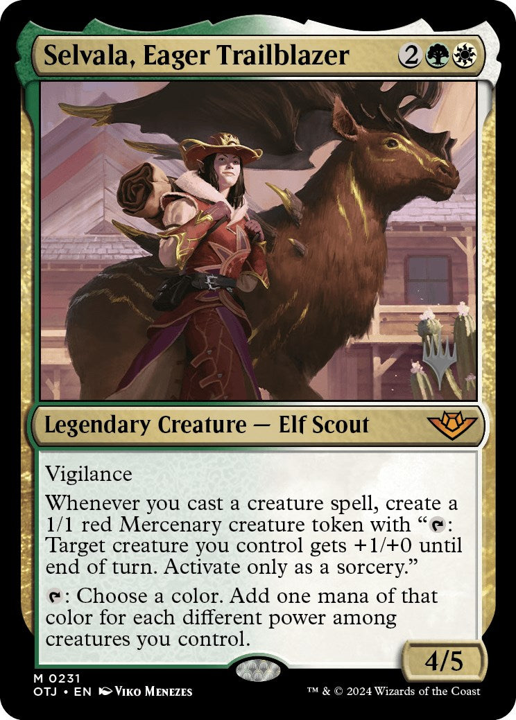 Selvala, Eager Trailblazer (Promo Pack) [Outlaws of Thunder Junction Promos] | Deep Dive Games St. Marys