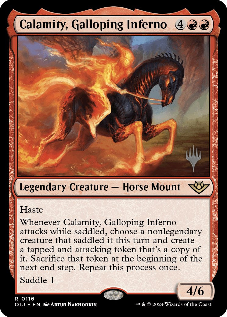 Calamity, Galloping Inferno (Promo Pack) [Outlaws of Thunder Junction Promos] | Deep Dive Games St. Marys