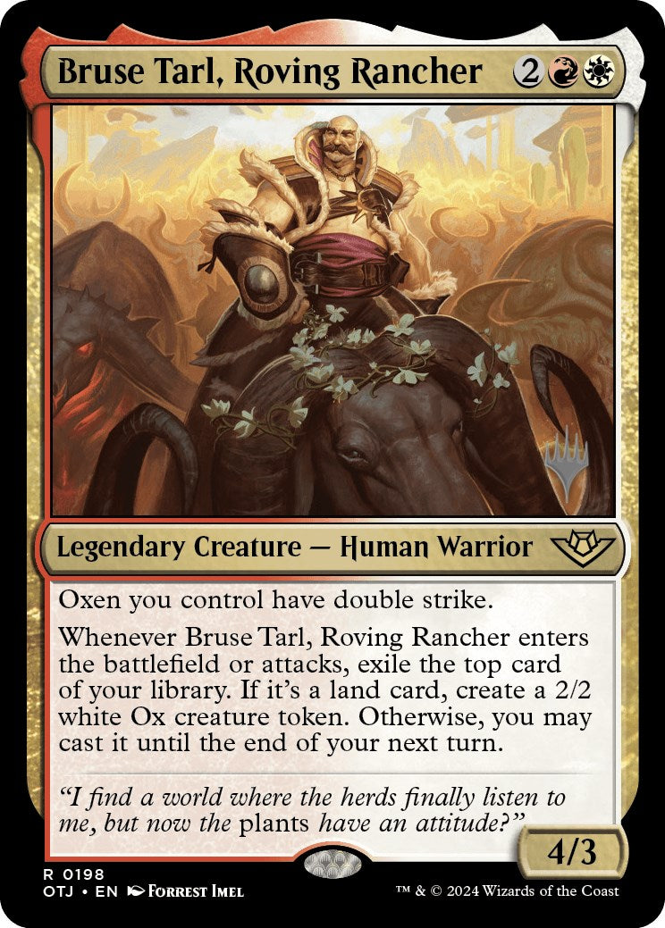 Bruse Tarl, Roving Rancher (Promo Pack) [Outlaws of Thunder Junction Promos] | Deep Dive Games St. Marys