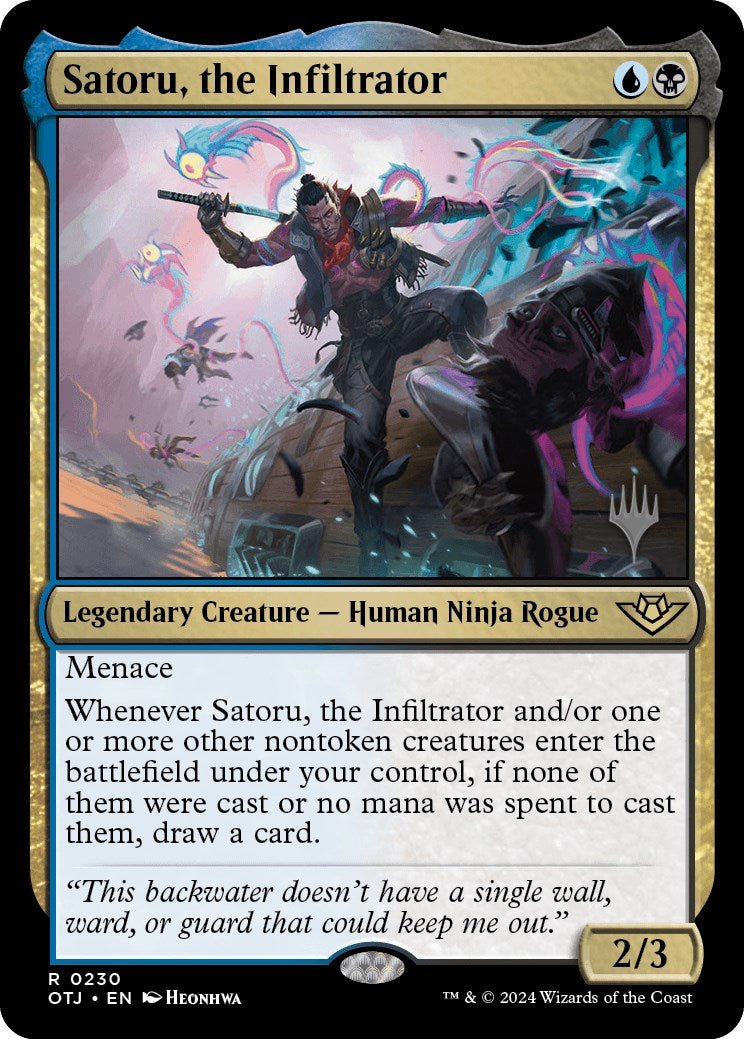 Satoru, the Infiltrator (Promo Pack) [Outlaws of Thunder Junction Promos] | Deep Dive Games St. Marys