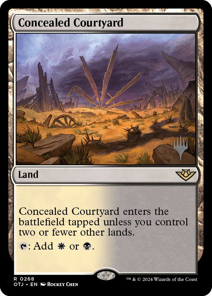 Concealed Courtyard (Promo Pack) [Outlaws of Thunder Junction Promos] | Deep Dive Games St. Marys