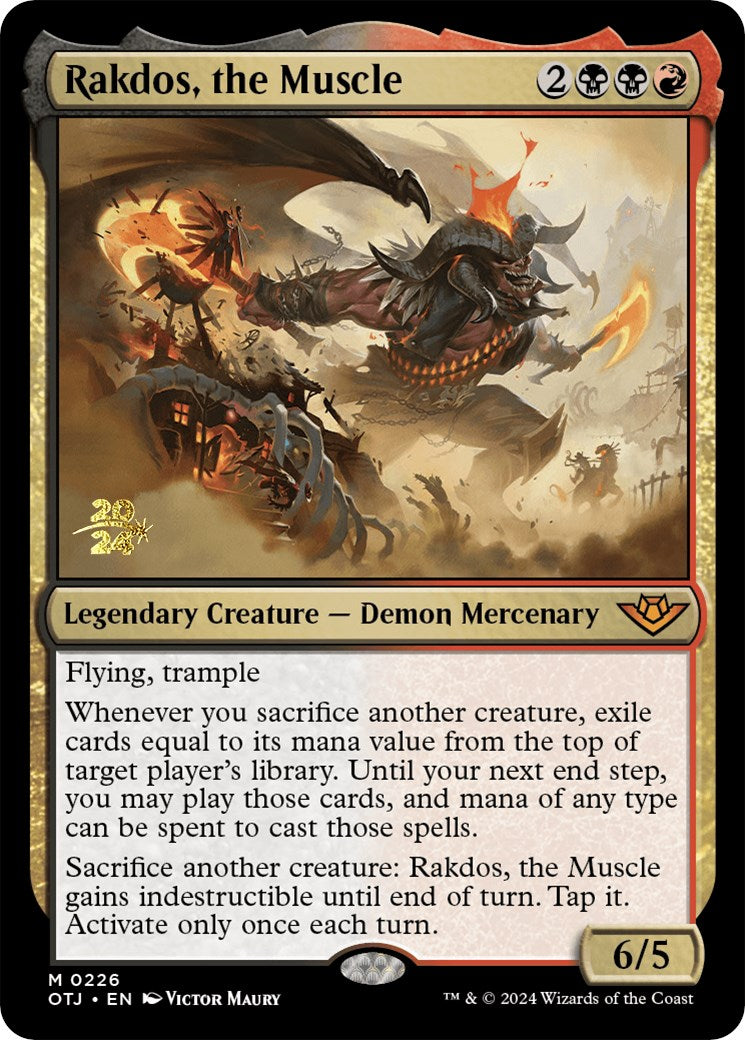 Rakdos, the Muscle [Outlaws of Thunder Junction Prerelease Promos] | Deep Dive Games St. Marys