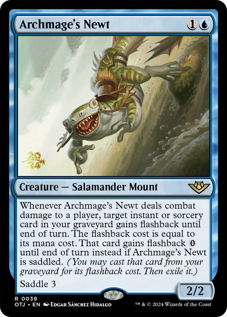 Archmage's Newt [Outlaws of Thunder Junction Prerelease Promos] | Deep Dive Games St. Marys