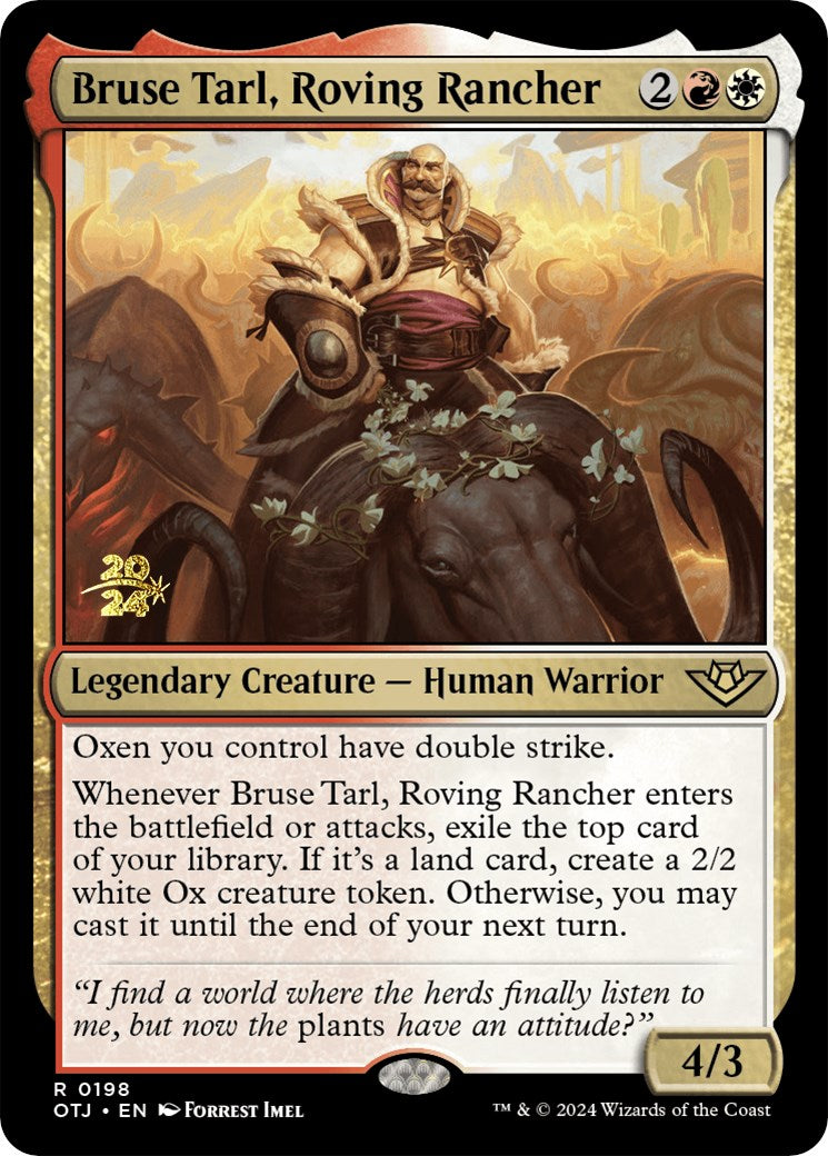 Bruse Tarl, Roving Rancher [Outlaws of Thunder Junction Prerelease Promos] | Deep Dive Games St. Marys