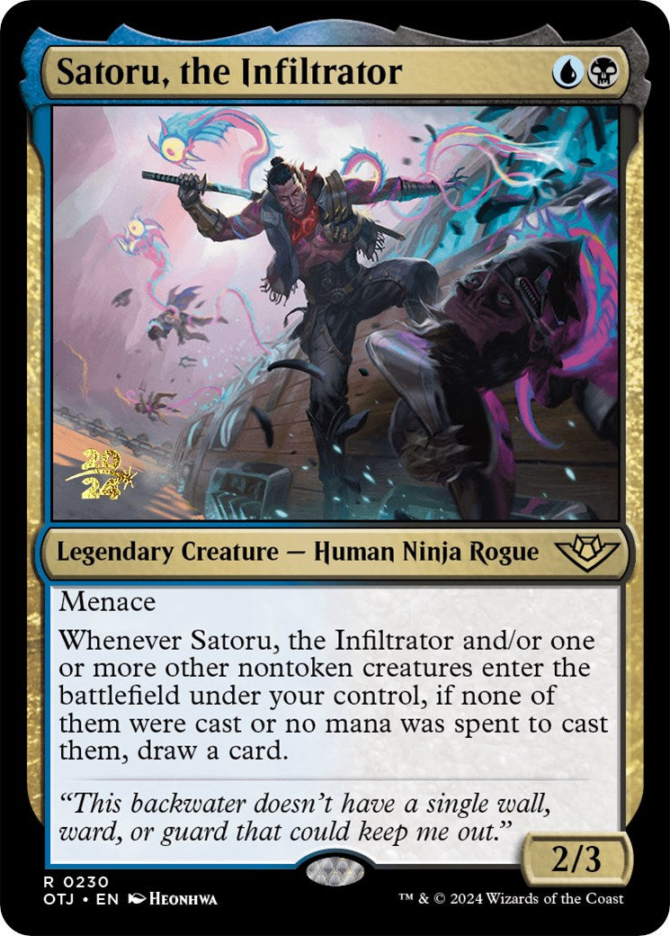 Satoru, the Infiltrator [Outlaws of Thunder Junction Prerelease Promos] | Deep Dive Games St. Marys