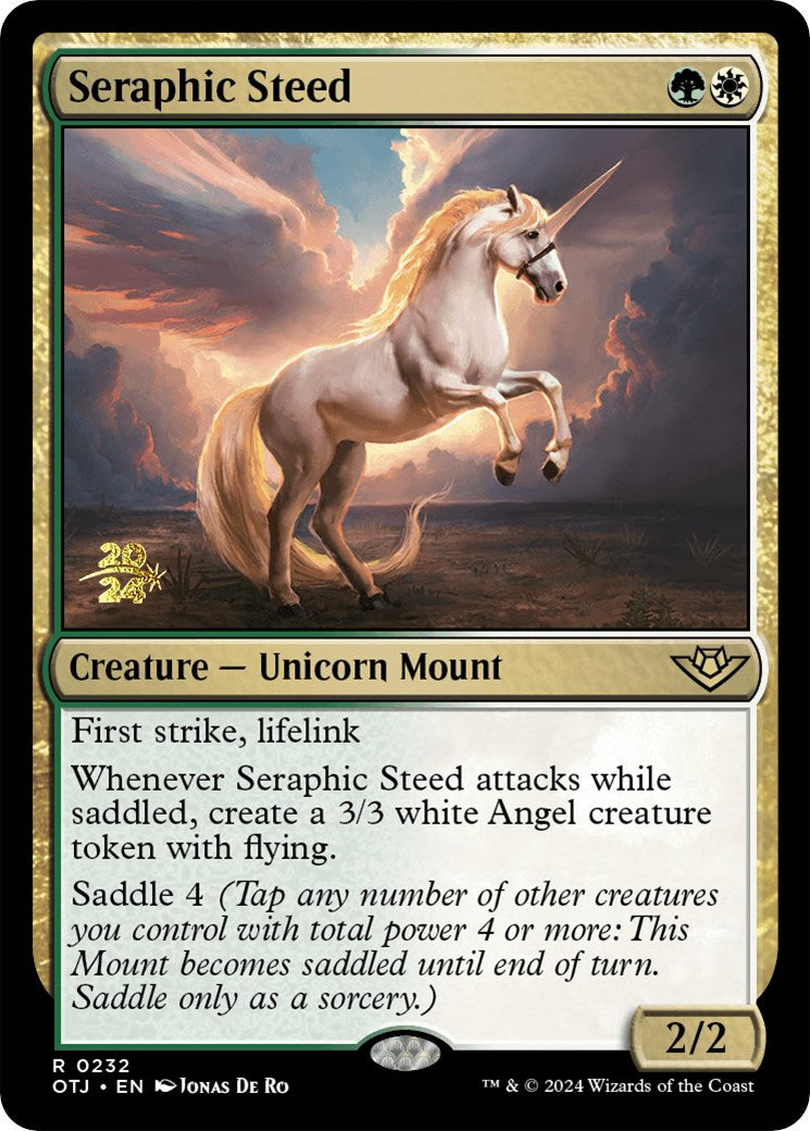 Seraphic Steed [Outlaws of Thunder Junction Prerelease Promos] | Deep Dive Games St. Marys