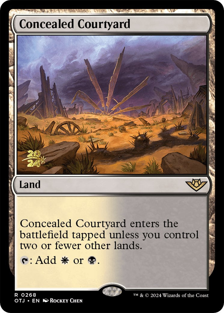 Concealed Courtyard (OTJ) [Outlaws of Thunder Junction Prerelease Promos] | Deep Dive Games St. Marys