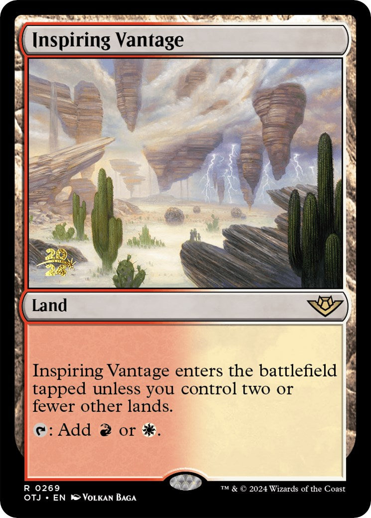 Inspiring Vantage (OTJ) [Outlaws of Thunder Junction Prerelease Promos] | Deep Dive Games St. Marys