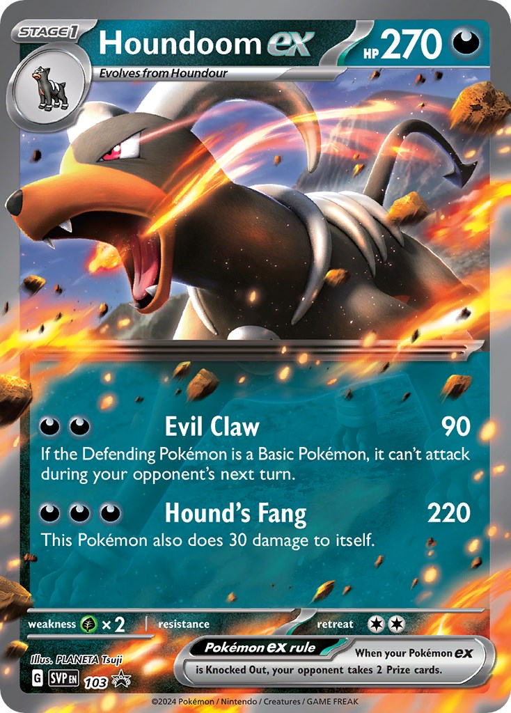 Houndoom ex (103) [Scarlet & Violet: Black Star Promos] | Deep Dive Games St. Marys