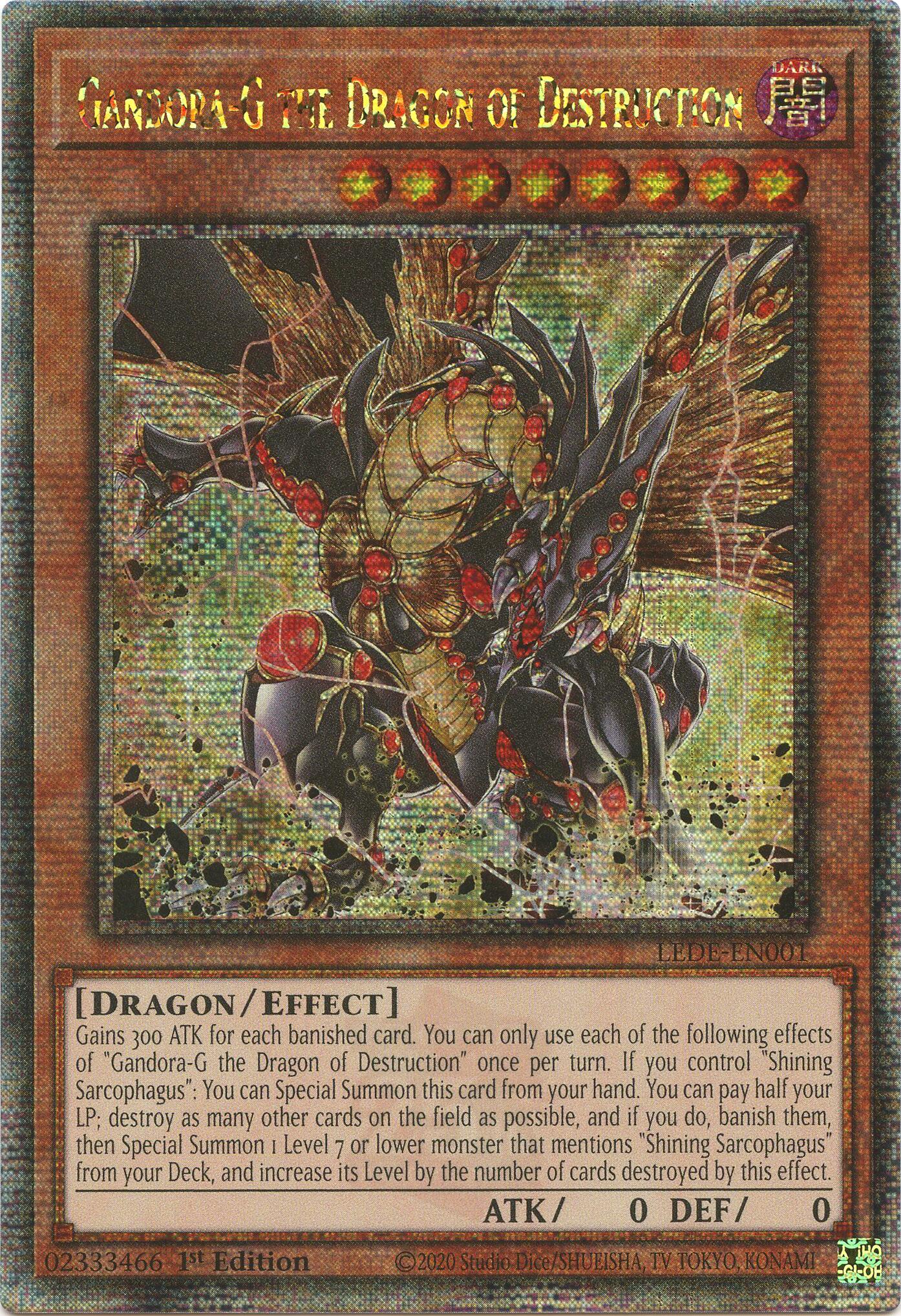 Gandora-G the Dragon of Destruction [LEDE-EN001] Quarter Century Secret Rare | Deep Dive Games St. Marys