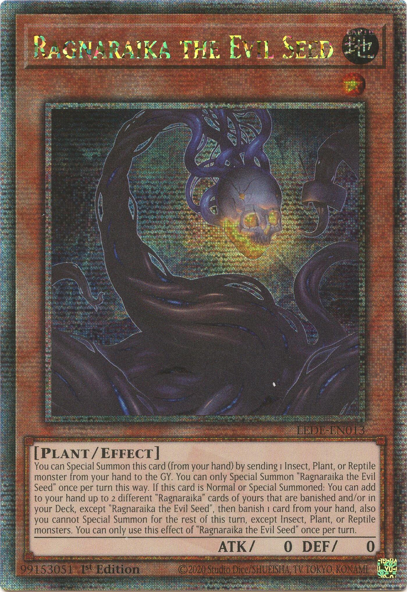 Ragnaraika the Evil Seed [LEDE-EN013] Quarter Century Secret Rare | Deep Dive Games St. Marys